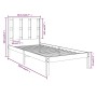 Estructura de cama madera maciza individual blanco 75x190 cm de , Camas y somieres - Ref: Foro24-3105561, Precio: 94,60 €, De...