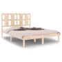Estructura de cama madera maciza de pino 140x190 cm de , Camas y somieres - Ref: Foro24-3105580, Precio: 115,26 €, Descuento: %
