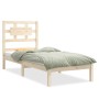 Estructura de cama madera maciza 75x190 cm de , Camas y somieres - Ref: Foro24-3105625, Precio: 88,68 €, Descuento: %