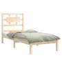 Estructura de cama madera maciza 75x190 cm de , Camas y somieres - Ref: Foro24-3105625, Precio: 88,68 €, Descuento: %