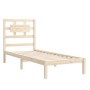 Estructura de cama madera maciza 75x190 cm de , Camas y somieres - Ref: Foro24-3105625, Precio: 88,68 €, Descuento: %