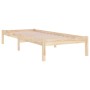 Estructura de cama madera maciza 75x190 cm de , Camas y somieres - Ref: Foro24-3105625, Precio: 88,68 €, Descuento: %