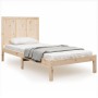 Estructura de cama madera maciza de pino 75x190 cm de , Camas y somieres - Ref: Foro24-3105690, Precio: 99,16 €, Descuento: %