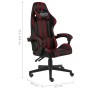 Silla gaming de cuero sintético negro y rojo tinto en Sillas de oficina | Comprar online en Foru.es