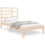 Estructura de cama madera maciza 75x190 cm de , Camas y somieres - Ref: Foro24-3105755, Precio: 82,26 €, Descuento: %