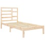 Estructura de cama madera maciza 75x190 cm de , Camas y somieres - Ref: Foro24-3105755, Precio: 82,26 €, Descuento: %