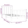Estructura de cama madera maciza de pino 100x200 cm de , Camas y somieres - Ref: Foro24-3106693, Precio: 112,01 €, Descuento: %