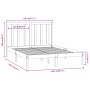 Estructura de cama madera maciza de pino 140x190 cm de , Camas y somieres - Ref: Foro24-3106618, Precio: 108,82 €, Descuento: %