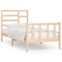 Estructura de cama madera maciza de pino 100x200 cm de , Camas y somieres - Ref: Foro24-3107603, Precio: 112,77 €, Descuento: %
