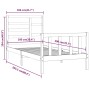 Estructura de cama madera maciza de pino 100x200 cm de , Camas y somieres - Ref: Foro24-3107603, Precio: 112,77 €, Descuento: %