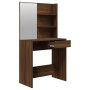 Juego de tocador color marrón roble 74,5x40x141 cm de , Tocadores para dormitorios - Ref: Foro24-3114146, Precio: 91,71 €, De...