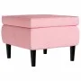 Sillón orejero y taburete de terciopelo rosa de , Sillones - Ref: Foro24-3115935, Precio: 314,45 €, Descuento: %