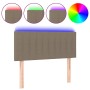 Cabecero con LED de tela gris taupe 80x5x78/88 cm de , Cabeceros y pies de cama - Ref: Foro24-3121828, Precio: 38,50 €, Descu...