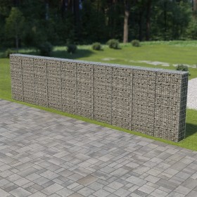 Muro de gaviones con cubiertas acero galvanizado 600x30x150 cm de vidaXL, Paneles de vallas - Ref: Foro24-143585, Precio: 445...