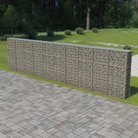 Muro de gaviones con cubiertas acero galvanizado 600x30x150 cm de vidaXL, Paneles de vallas - Ref: Foro24-143585, Precio: 399...