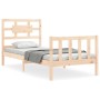 Estructura de cama individual con cabecero madera maciza de , Camas y somieres - Ref: Foro24-3192516, Precio: 95,77 €, Descue...