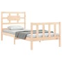 Estructura de cama individual con cabecero madera maciza de , Camas y somieres - Ref: Foro24-3192516, Precio: 95,77 €, Descue...