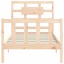 Estructura de cama individual con cabecero madera maciza de , Camas y somieres - Ref: Foro24-3192516, Precio: 95,77 €, Descue...