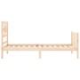 Estructura de cama individual con cabecero madera maciza de , Camas y somieres - Ref: Foro24-3192516, Precio: 95,77 €, Descue...