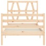 Estructura de cama individual con cabecero madera maciza de , Camas y somieres - Ref: Foro24-3194336, Precio: 86,37 €, Descue...