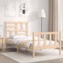 Estructura de cama individual con cabecero madera maciza de , Camas y somieres - Ref: Foro24-3193036, Precio: 93,73 €, Descue...