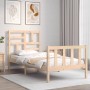 Estructura de cama individual con cabecero madera maciza de , Camas y somieres - Ref: Foro24-3193036, Precio: 93,73 €, Descue...