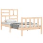 Estructura de cama individual con cabecero madera maciza de , Camas y somieres - Ref: Foro24-3193036, Precio: 93,73 €, Descue...