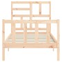 Estructura de cama individual con cabecero madera maciza de , Camas y somieres - Ref: Foro24-3193036, Precio: 93,73 €, Descue...
