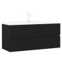 Mueble con lavabo madera de ingeniería negro de , Tocadores de baño - Ref: Foro24-3071658, Precio: 332,11 €, Descuento: %