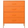 Armario de cajones de acero naranja 80x35x101,5 cm by , Drawers - Ref: Foro24-336201, Price: 195,73 €, Discount: %