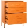 Armario de cajones de acero naranja 80x35x101,5 cm by , Drawers - Ref: Foro24-336201, Price: 195,73 €, Discount: %