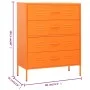 Armario de cajones de acero naranja 80x35x101,5 cm by , Drawers - Ref: Foro24-336201, Price: 195,73 €, Discount: %