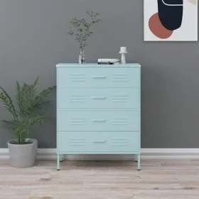 Mint green steel drawer cabinet 80x35x101.5 cm by , Drawers - Ref: Foro24-336203, Price: 177,51 €, Discount: %