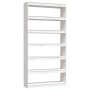 Estantería divisor de espacios madera pino blanco 100x30x200 cm de , Librerías y estanterías - Ref: Foro24-808229, Precio: 18...