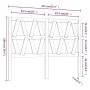 Solid pine wood bed headboard 141x4x100 cm by , Headboards and footboards - Ref: Foro24-818615, Price: 51,93 €, Discount: %