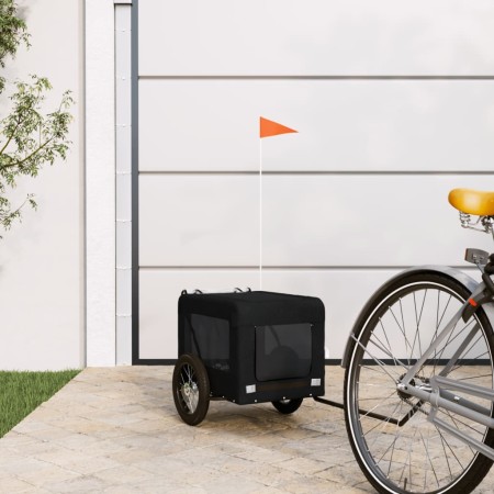 Remolque de bicicleta mascotas hierro tela Oxford negro de , Cochecitos para mascotas - Ref: Foro24-93912, Precio: 93,68 €, D...