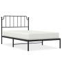 Estructura de cama con cabecero metal negro 107x203 cm de , Camas y somieres - Ref: Foro24-373883, Precio: 69,44 €, Descuento: %