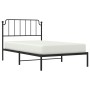 Estructura de cama con cabecero metal negro 107x203 cm de , Camas y somieres - Ref: Foro24-373883, Precio: 69,44 €, Descuento: %