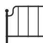 Black metal headboard and footboard bed frame 140x200 cm by , Beds and slatted bases - Ref: Foro24-373906, Price: 104,86 €, D...