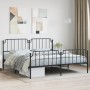 Estructura de cama cabecero y estribo metal negro 200x200 cm de , Camas y somieres - Ref: Foro24-373912, Precio: 124,25 €, De...