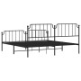 Estructura de cama cabecero y estribo metal negro 200x200 cm de , Camas y somieres - Ref: Foro24-373912, Precio: 124,25 €, De...