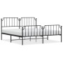 Estructura de cama cabecero y estribo metal negro 183x213 cm de , Camas y somieres - Ref: Foro24-373910, Precio: 127,72 €, De...