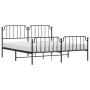 Estructura de cama cabecero y estribo metal negro 183x213 cm de , Camas y somieres - Ref: Foro24-373910, Precio: 127,72 €, De...