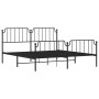 Estructura de cama cabecero y estribo metal negro 183x213 cm de , Camas y somieres - Ref: Foro24-373910, Precio: 127,72 €, De...
