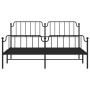 Estructura de cama cabecero y estribo metal negro 183x213 cm de , Camas y somieres - Ref: Foro24-373910, Precio: 127,72 €, De...