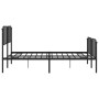 Estructura de cama cabecero y estribo metal negro 183x213 cm de , Camas y somieres - Ref: Foro24-373910, Precio: 127,72 €, De...