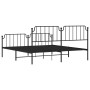 Estructura de cama cabecero y estribo metal negro 183x213 cm de , Camas y somieres - Ref: Foro24-373910, Precio: 127,72 €, De...