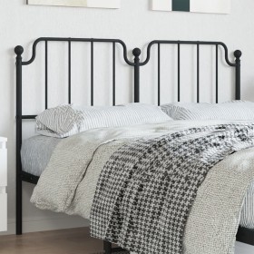 Cabecero de metal negro 135 cm de , Cabeceros y pies de cama - Ref: Foro24-373919, Precio: 30,48 €, Descuento: %
