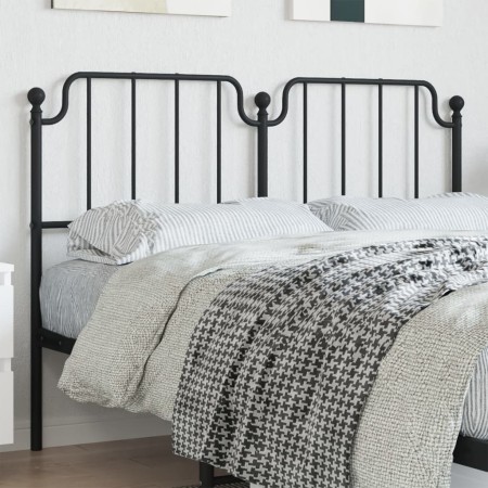 Cabecero de metal negro 135 cm de , Cabeceros y pies de cama - Ref: Foro24-373919, Precio: 30,48 €, Descuento: %