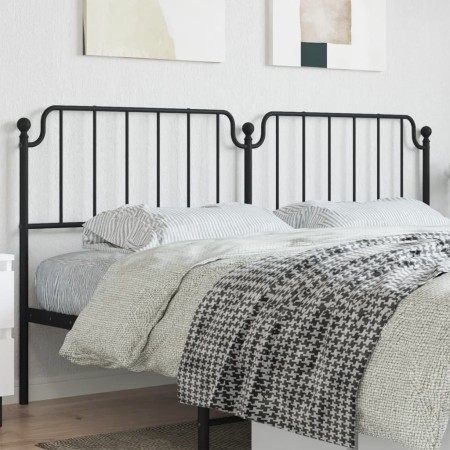 Cabecero de metal negro 200 cm de , Cabeceros y pies de cama - Ref: Foro24-373925, Precio: 34,24 €, Descuento: %